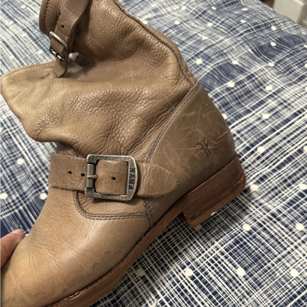 Frye Leather Buckle Ankle Boot